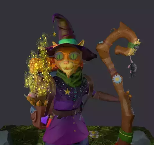 Cat Wizzard 3D model