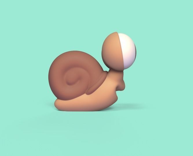 Snail Big Eyes 3D print model_2