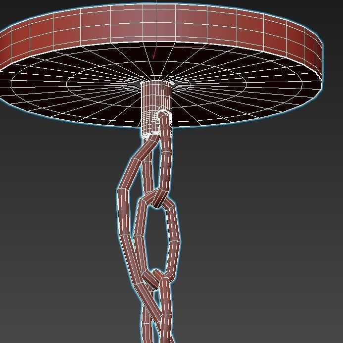 medison chandelier with glass globes and metal 3D model_4