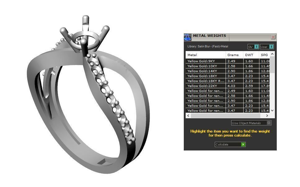 Solitaire ring 3D print model_7