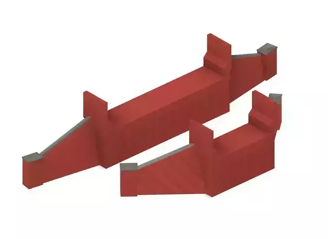 Model Railway - Low Bridge Abutments for Single or Double Track 3D print model