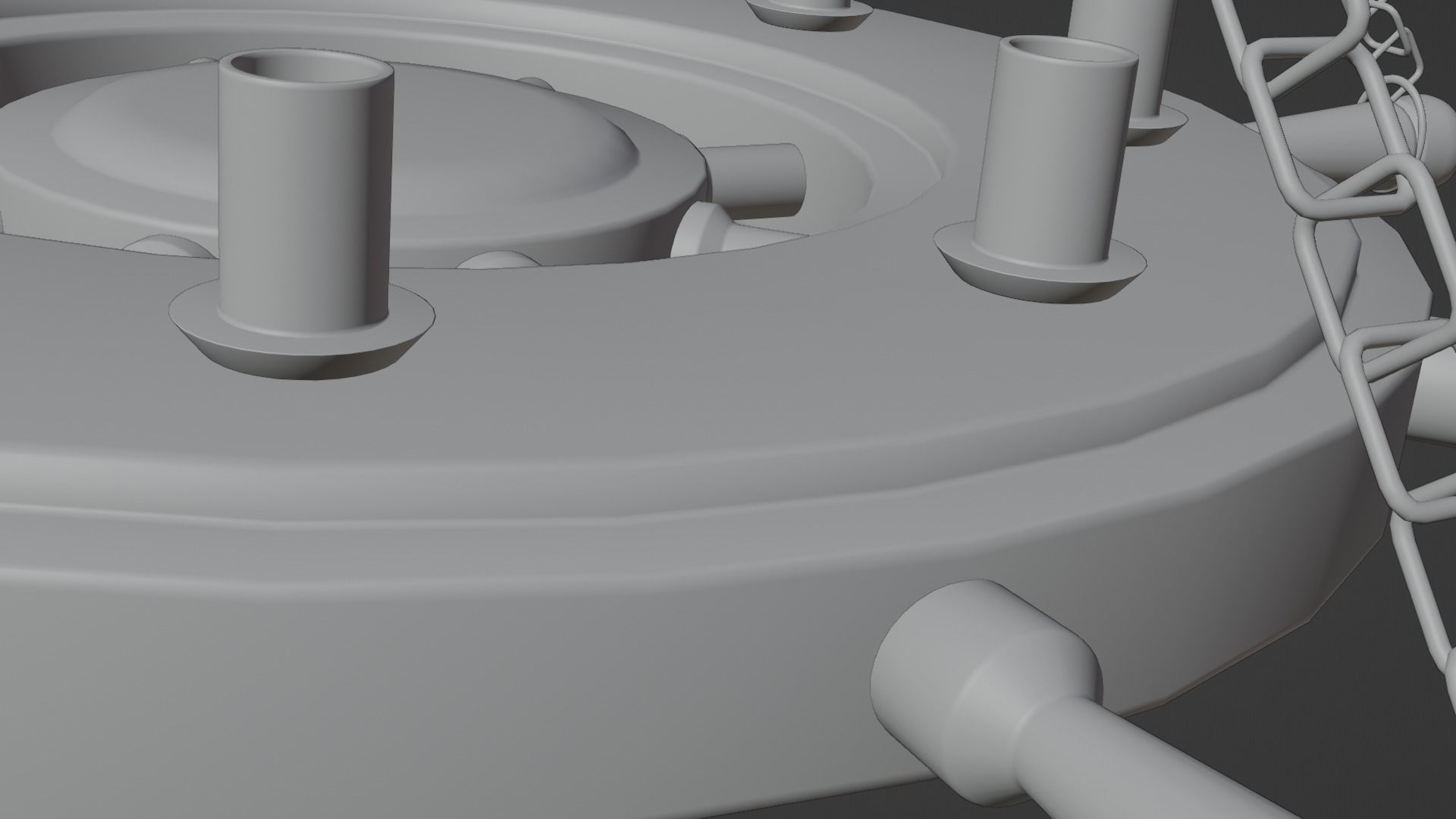 Ships Wheel Chandelier Low-poly 3D model_20