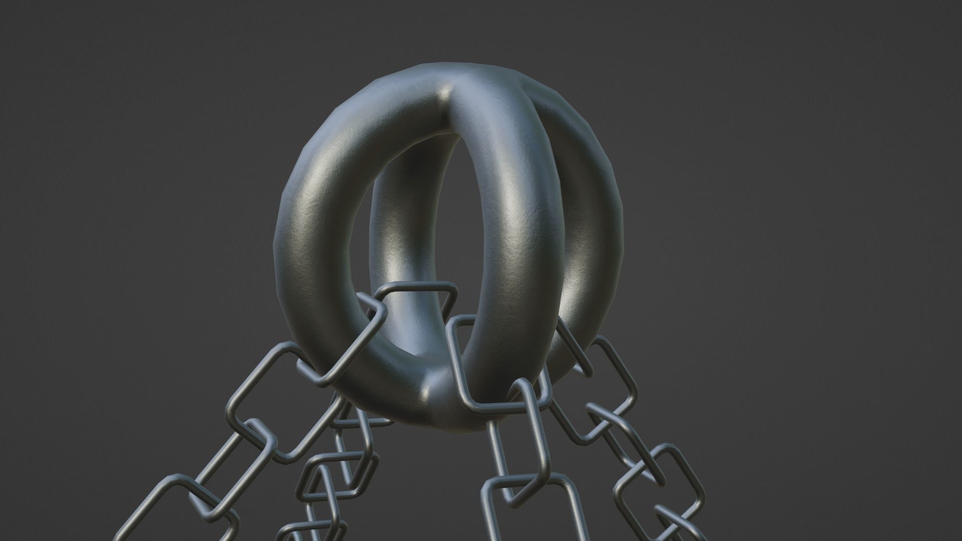 Ships Wheel Chandelier Low-poly 3D model_4