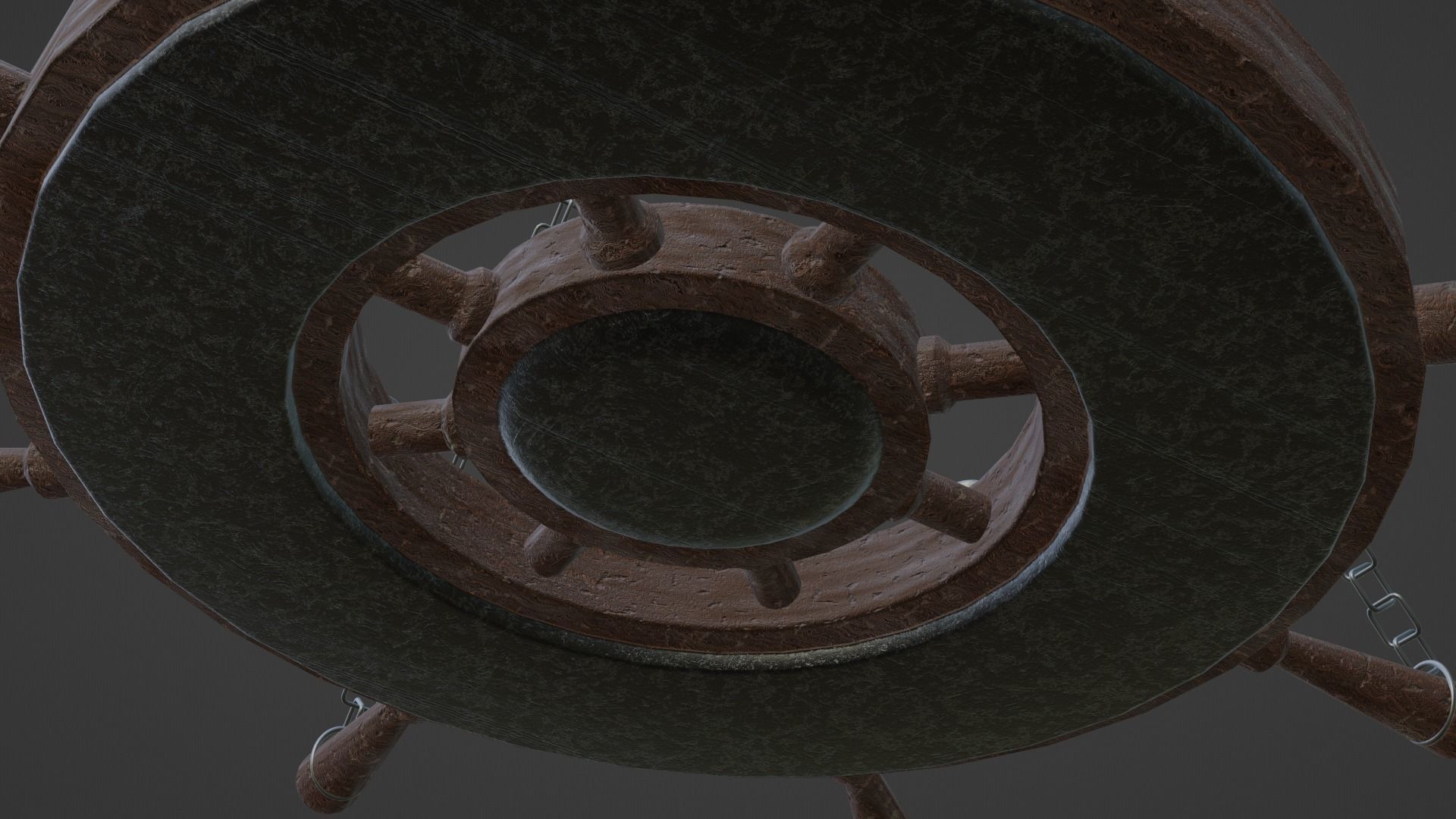 Ships Wheel Chandelier Low-poly 3D model_22