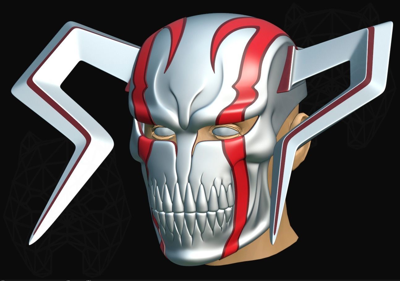 Ichigo Mask  3D print model_18