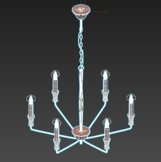 lightstar chandelier with six lights and finish 3D model_3