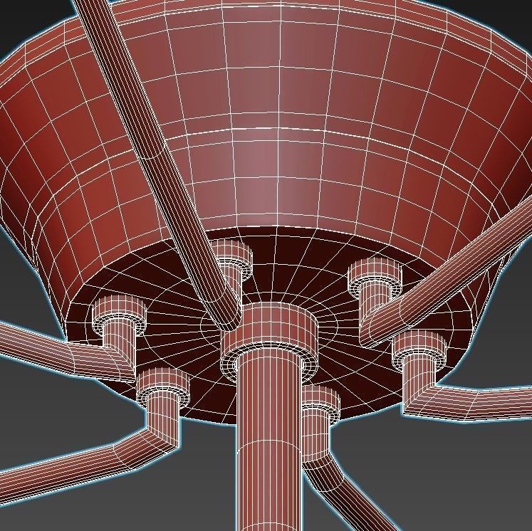 lightstar chandelier with six lights and finish 3D model_4