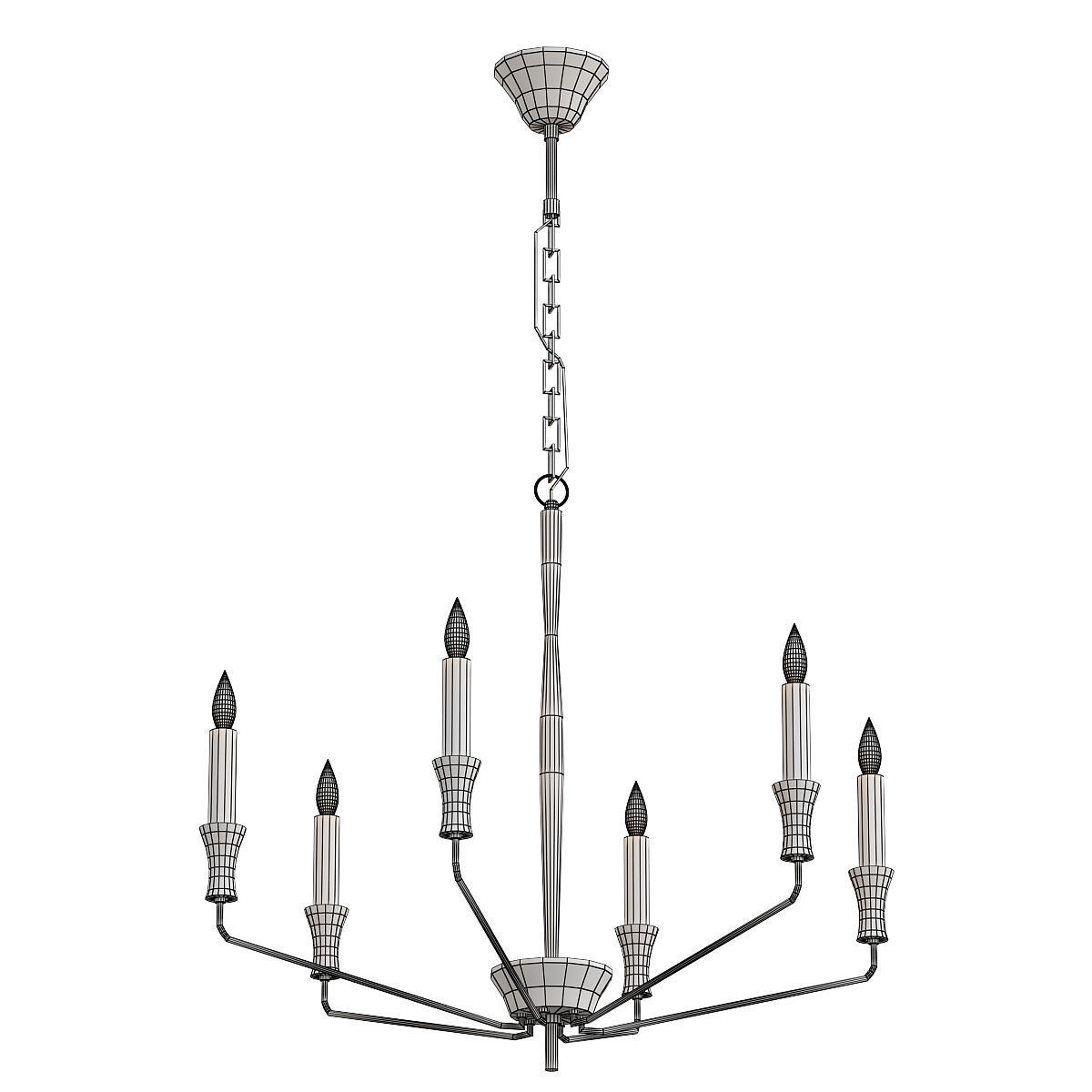 lightstar chandelier with six lights and finish 3D model_1