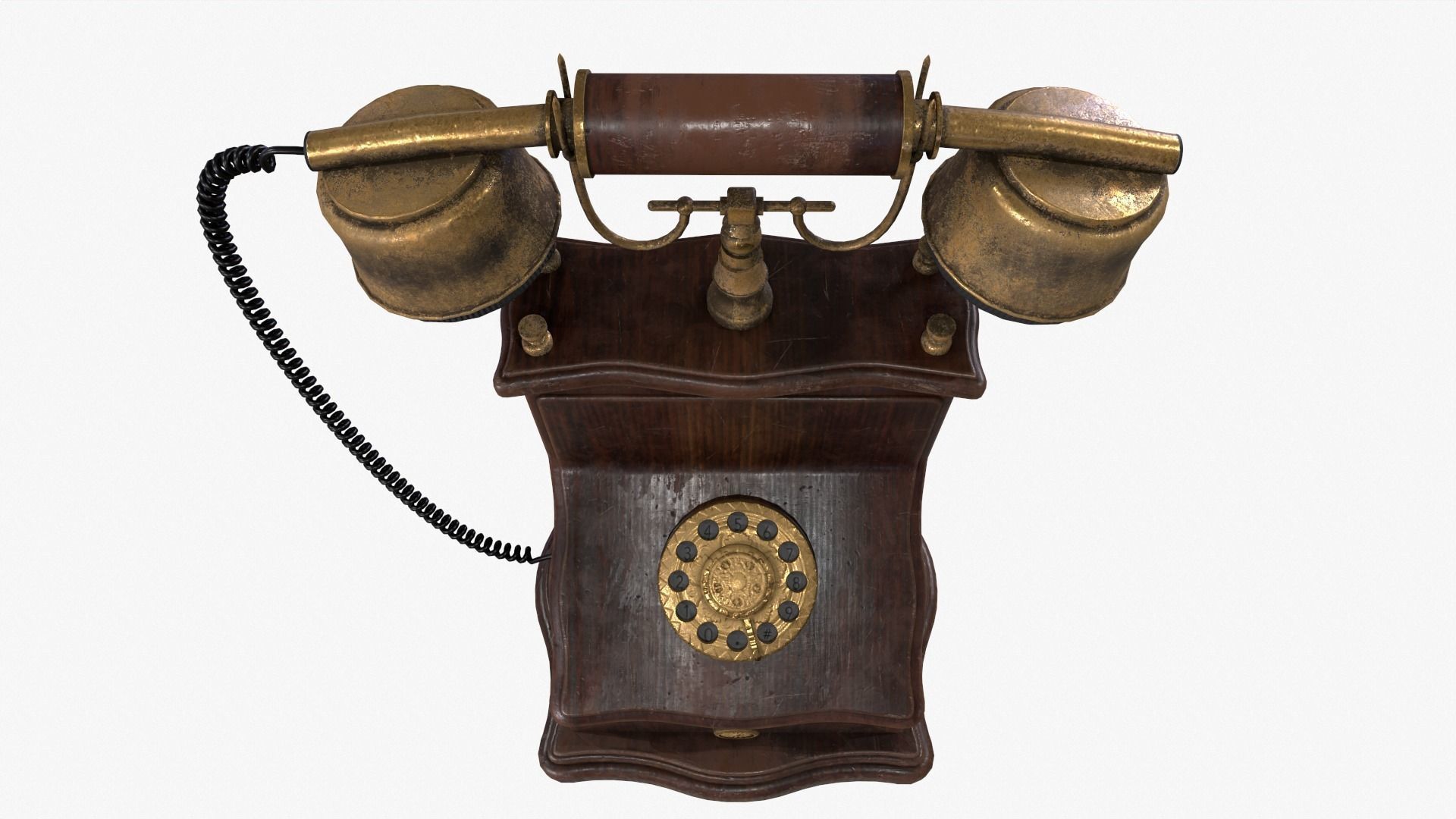 Antique Phone 3D model_3