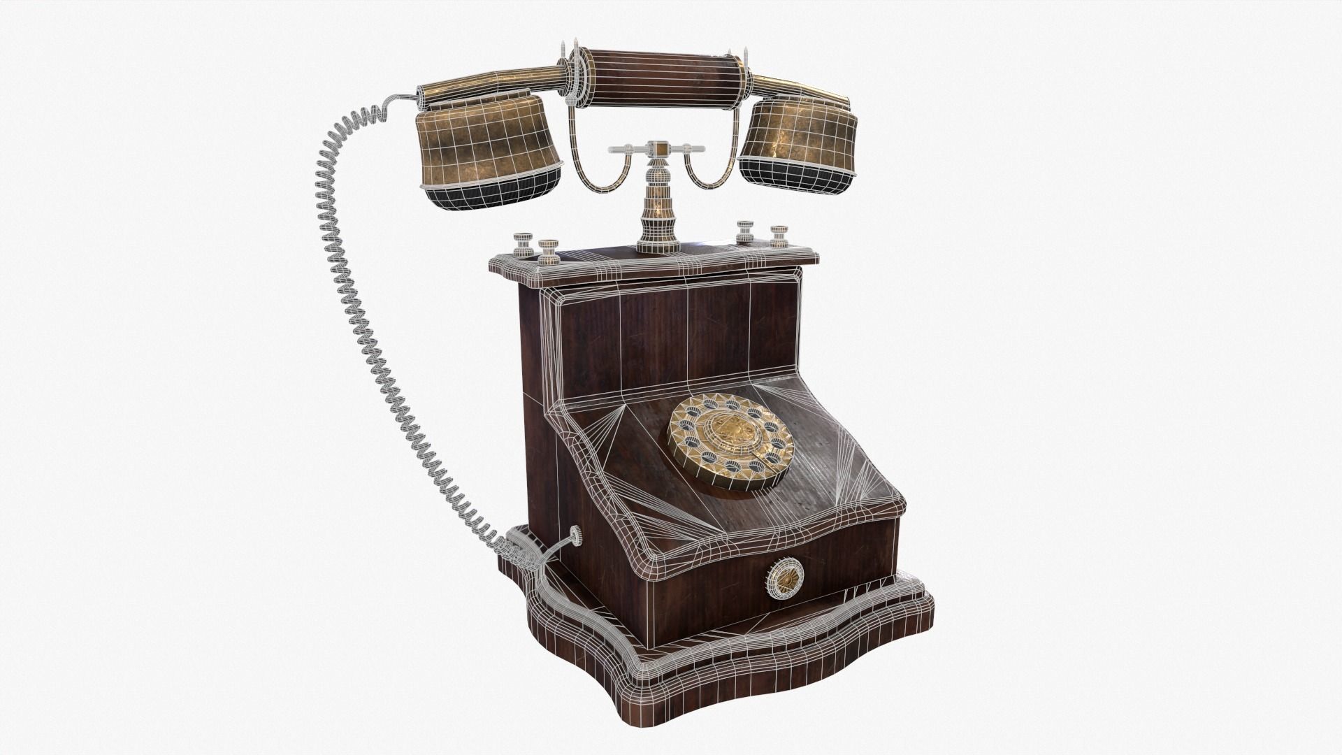 Antique Phone 3D model_6