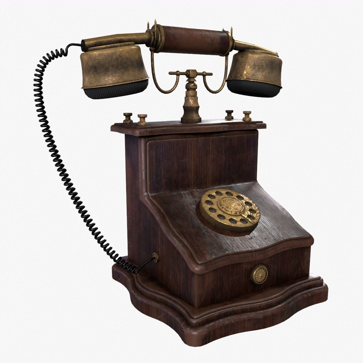 Antique Phone 3D model_8