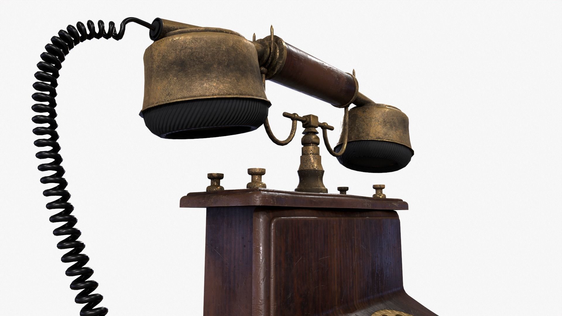 Antique Phone 3D model_2