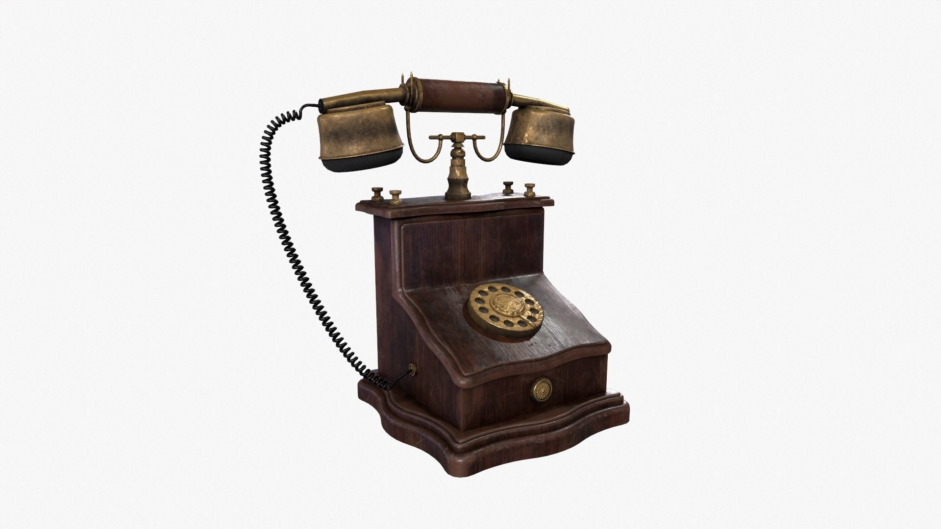 Antique Phone 3D model_1