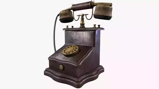 Antique Phone 3D model