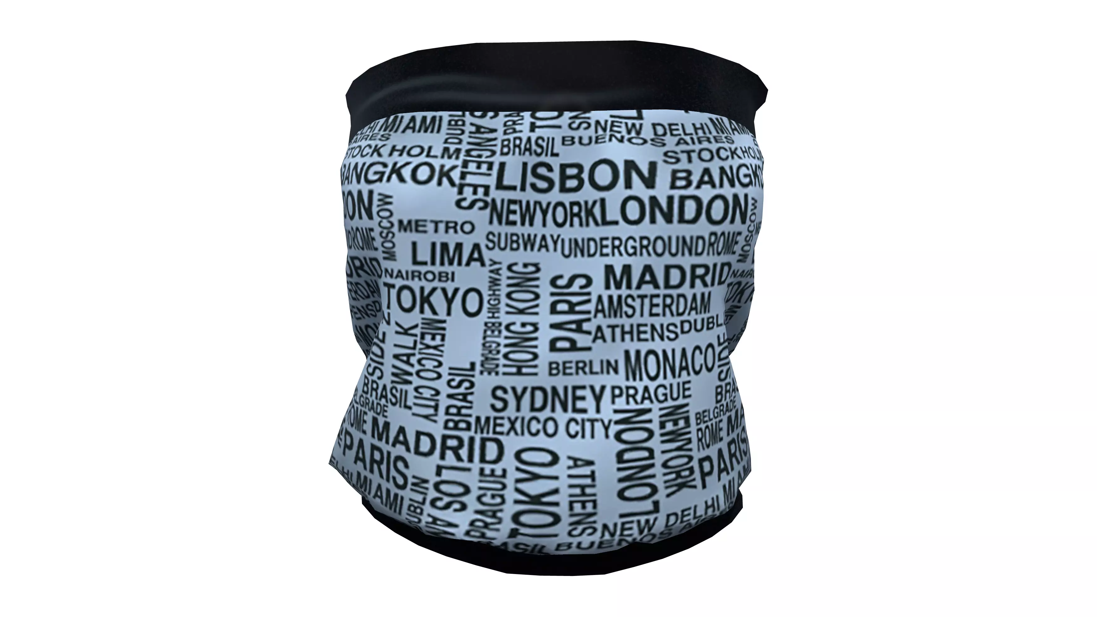 Strapless Tube Top Low-poly 3D model