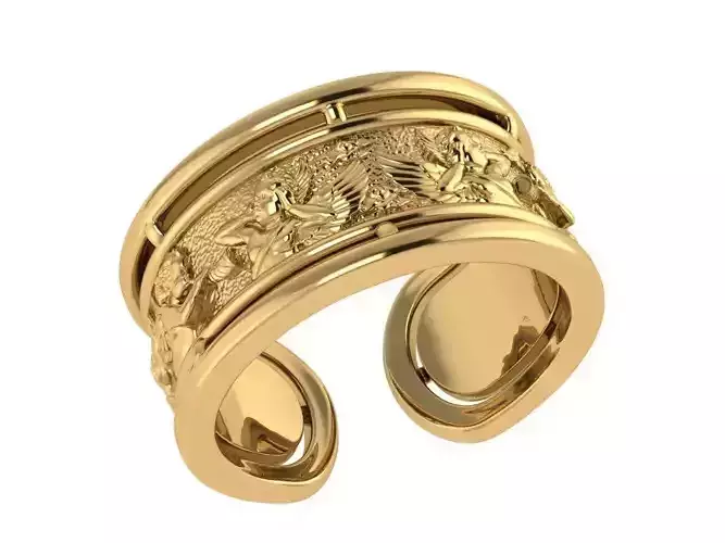Ring170 gold ring with design