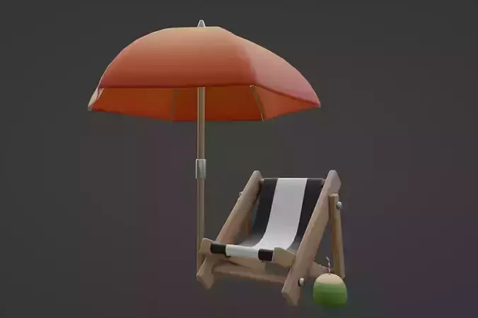 Cartoon Beach Chair Set