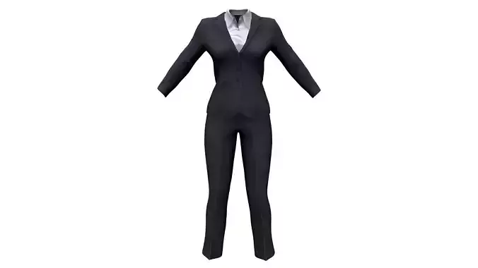  Black Formal Ankle Length Trousers Jacket Shirt Business Suit