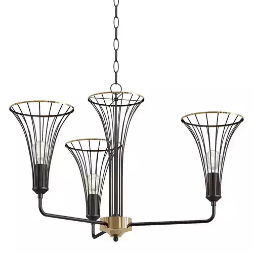 lumien three light chandelier gold