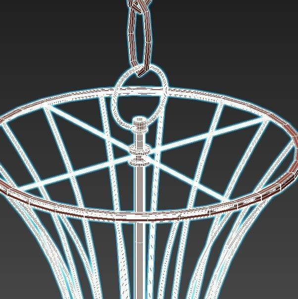 lumien three light chandelier gold 3D model_6