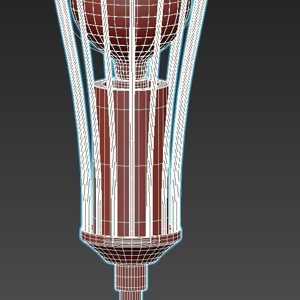 lumien three light chandelier gold 3D model_4