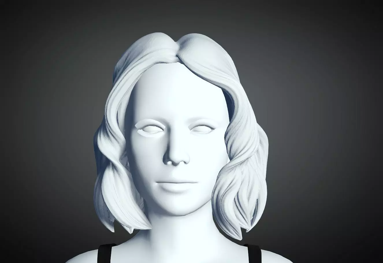 3D Hair style for Female 58 3D model 3D print model