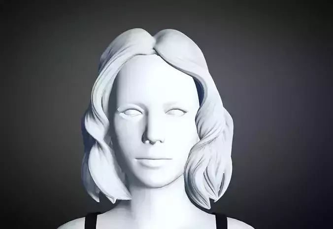 3D Hair style for Female 58 3D model