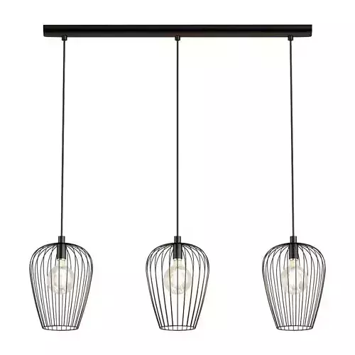 newtown three lights hanging from metal cage