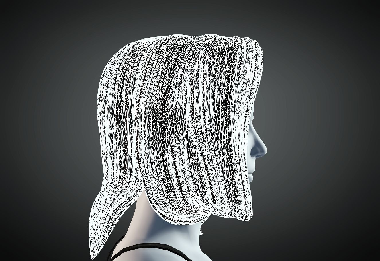 3D Hair style for Female 59 3D model 3D print model_6