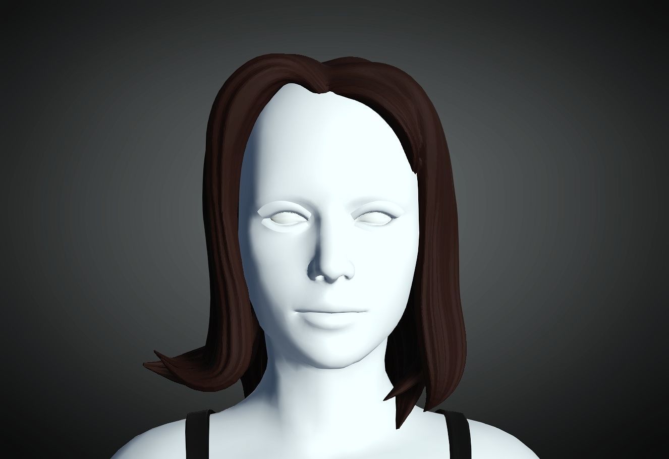 3D Hair style for Female 59 3D model 3D print model_3