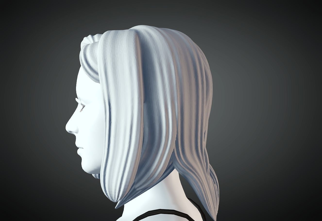 3D Hair style for Female 59 3D model 3D print model_1