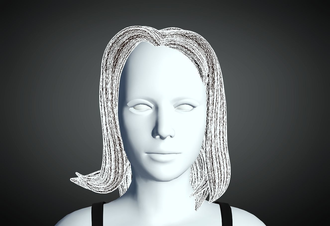 3D Hair style for Female 59 3D model 3D print model_4