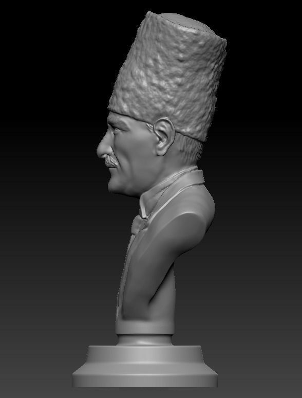 ATATURK BUST 3D print model_3