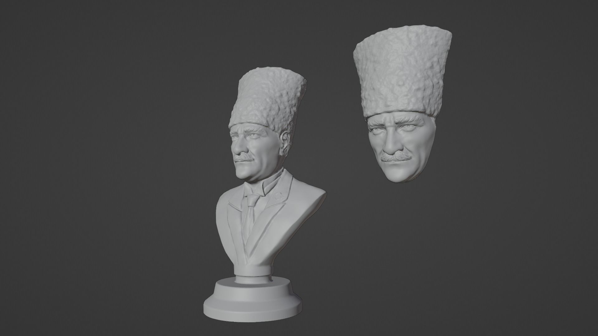 ATATURK BUST 3D print model_2