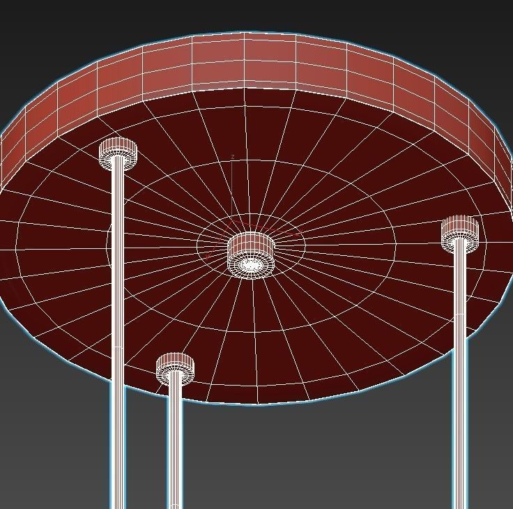 newtown three light cage pendant 3D model_5