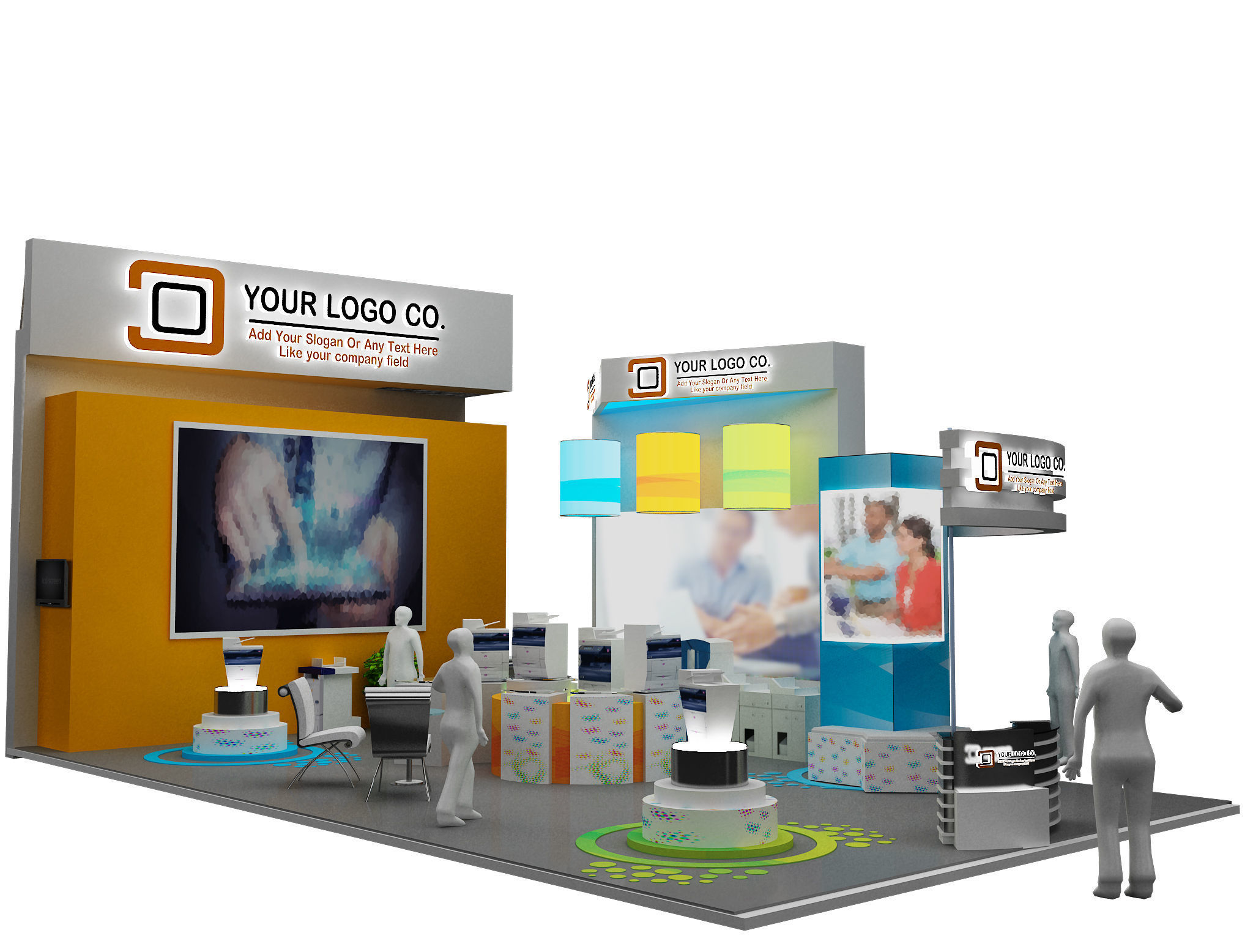 Booth Exhibition Stand a466c 3D model_14