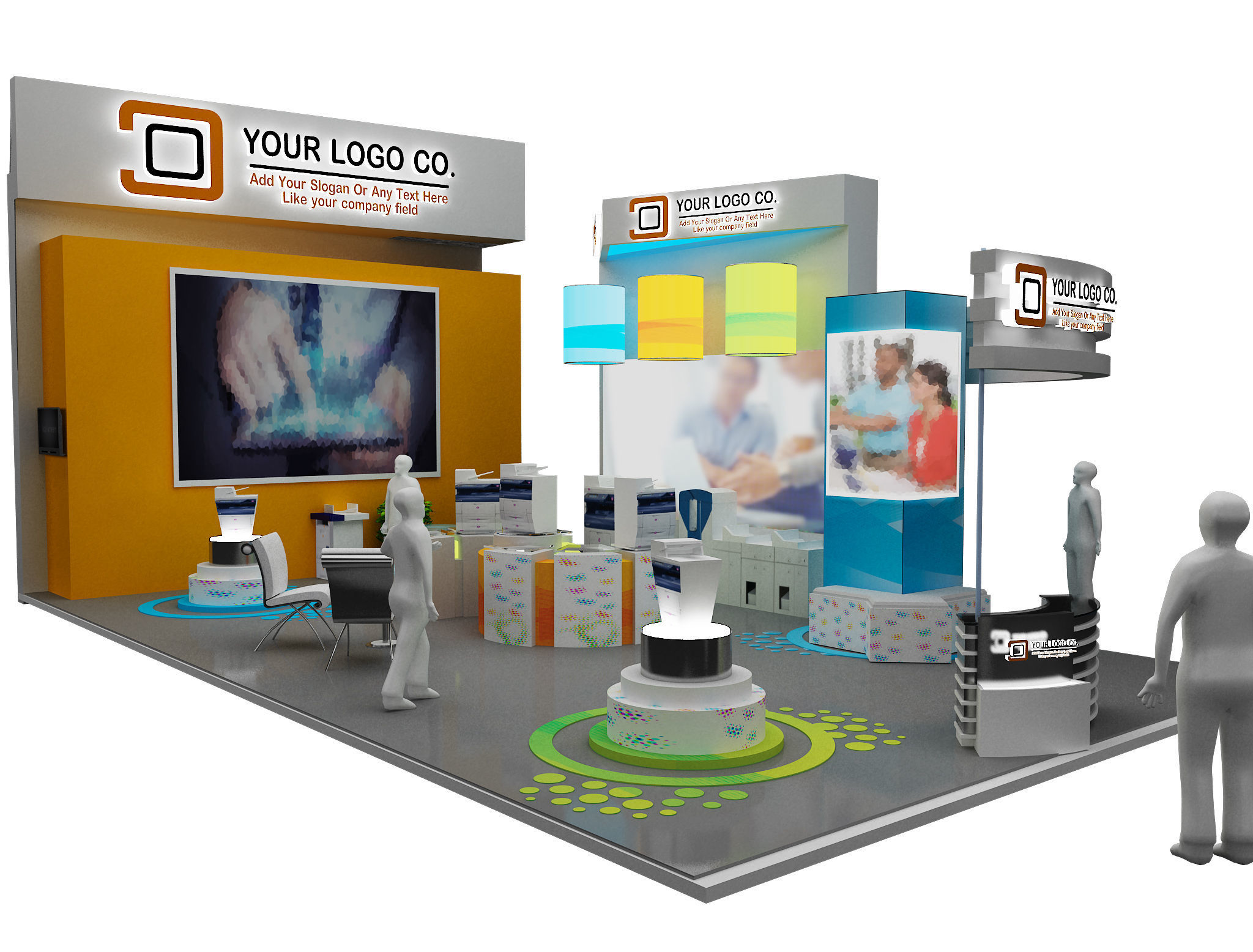 Booth Exhibition Stand a466c 3D model_8
