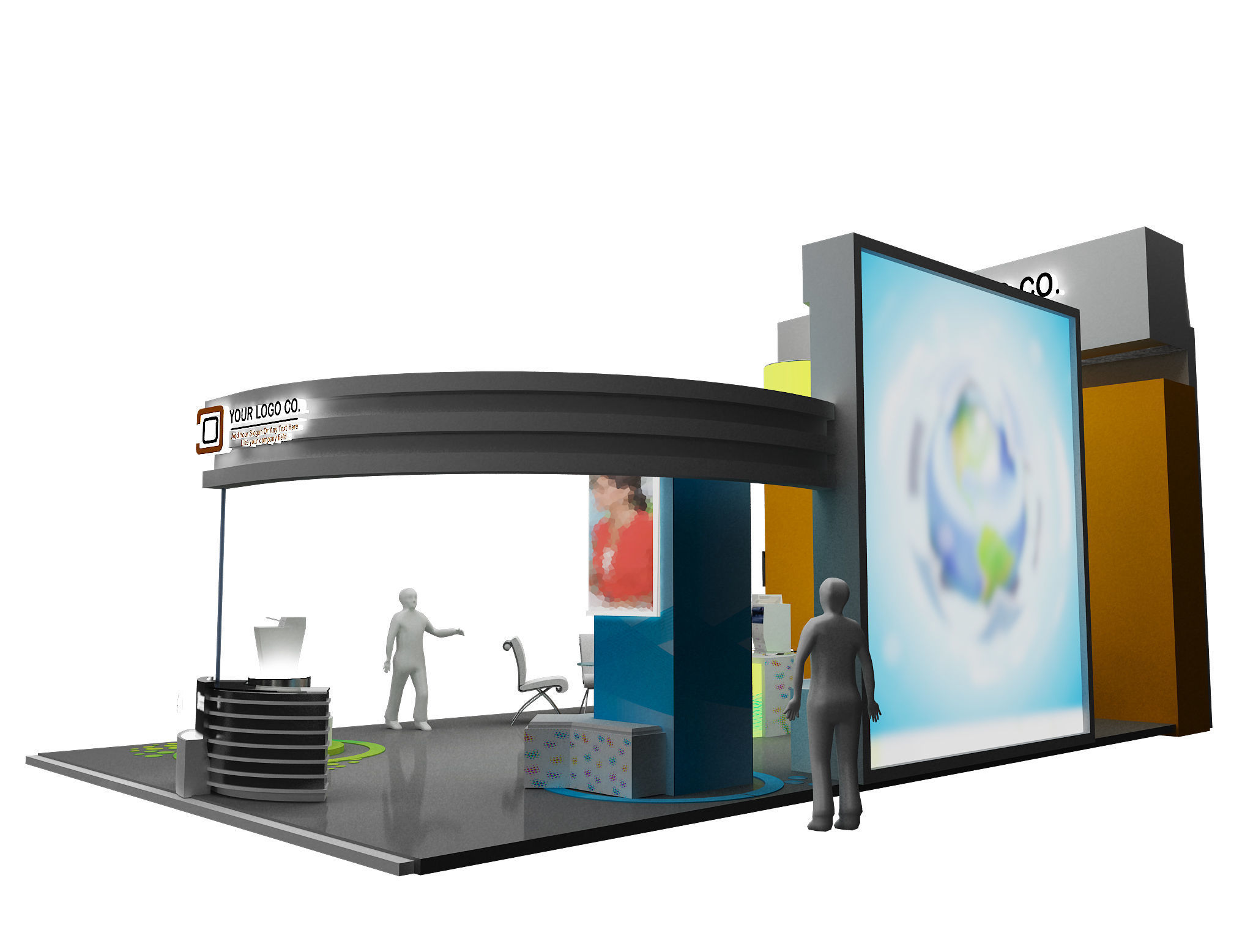 Booth Exhibition Stand a466c 3D model_10