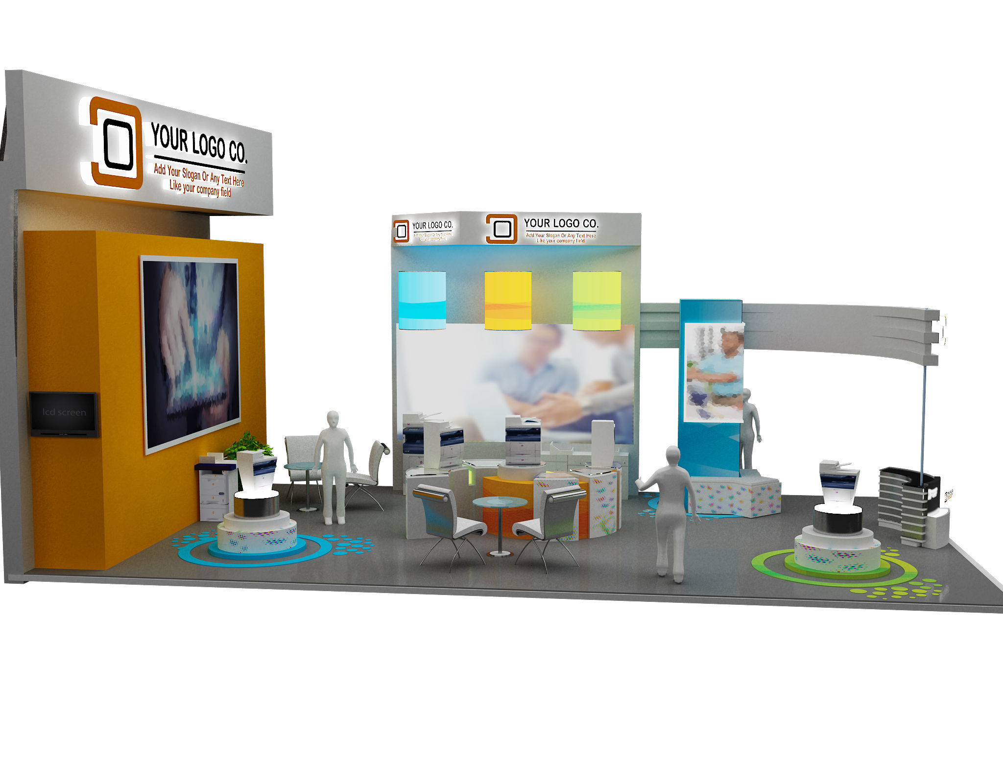 Booth Exhibition Stand a466c 3D model_24