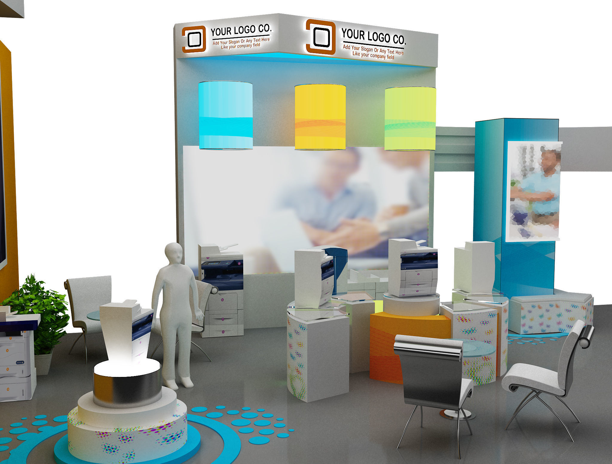 Booth Exhibition Stand a466c 3D model_4