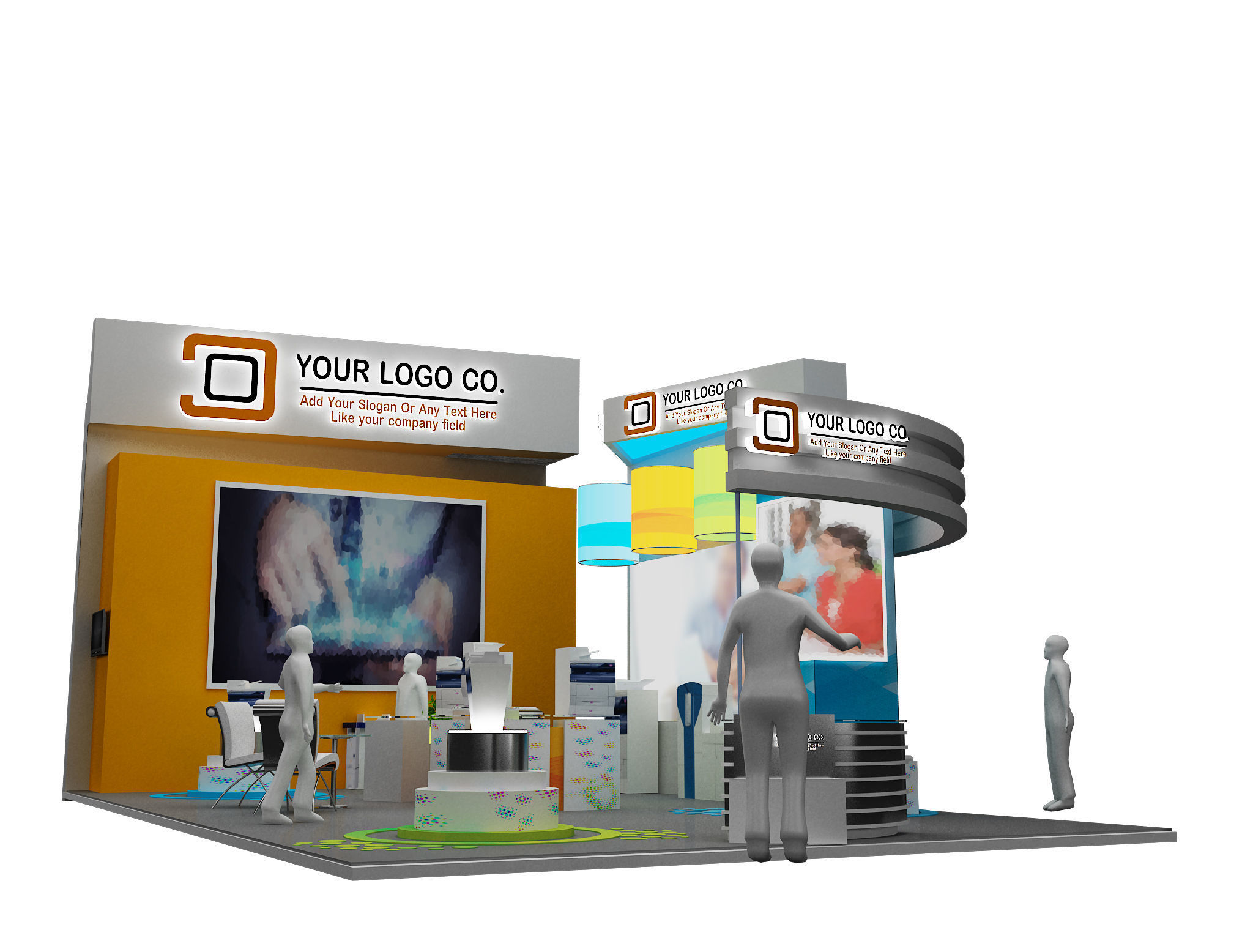 Booth Exhibition Stand a466c 3D model_22