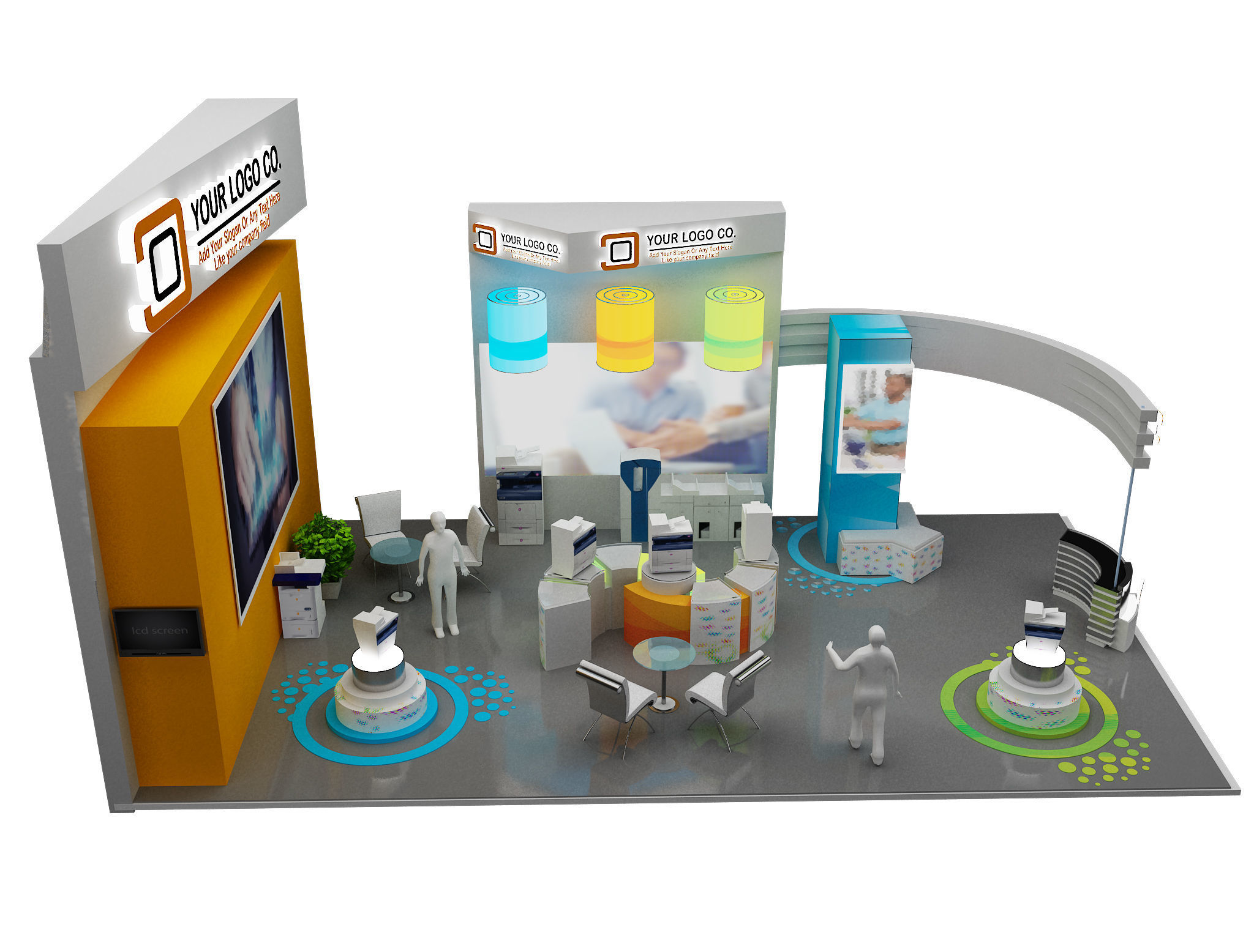 Booth Exhibition Stand a466c 3D model_18