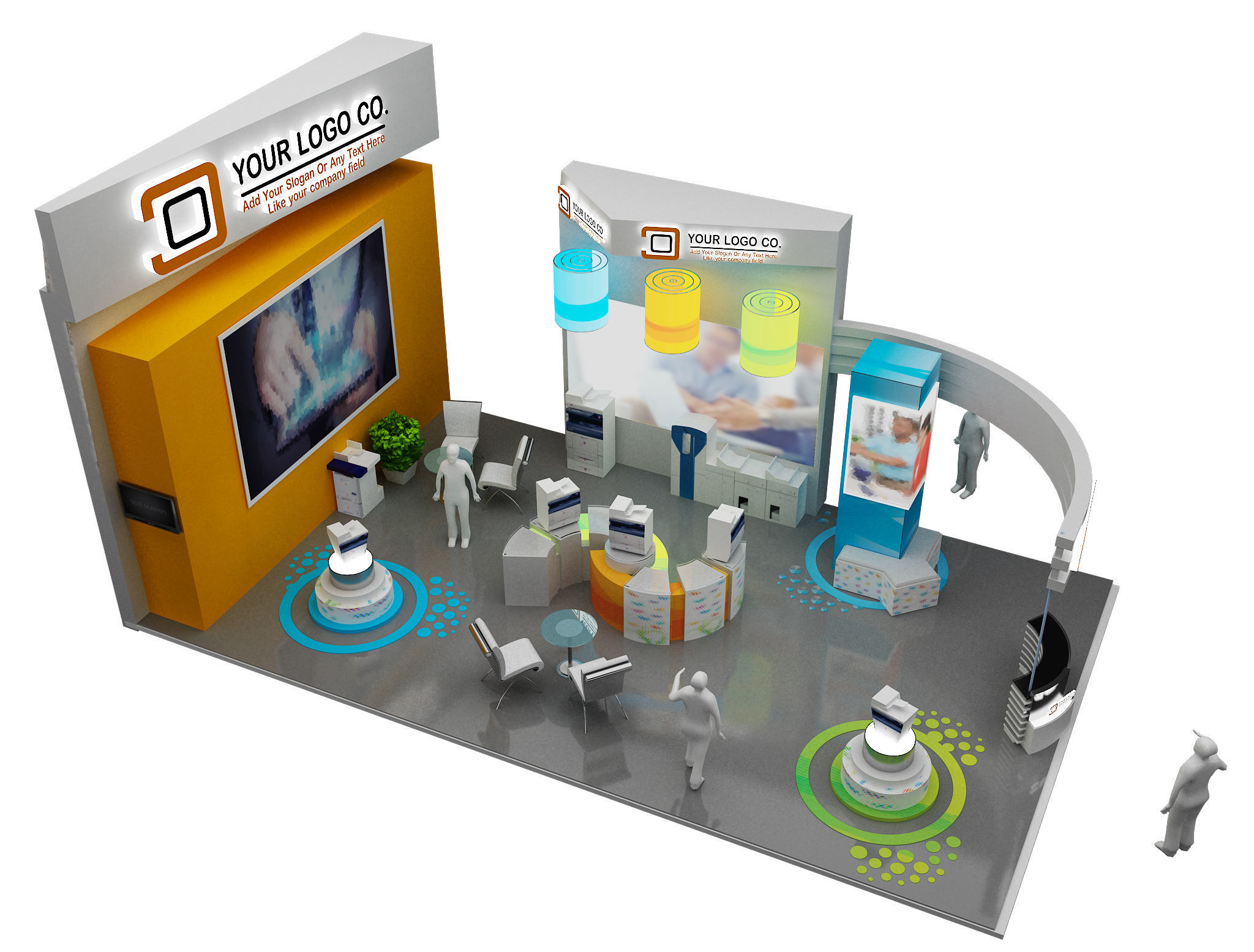 Booth Exhibition Stand a466c 3D model_20