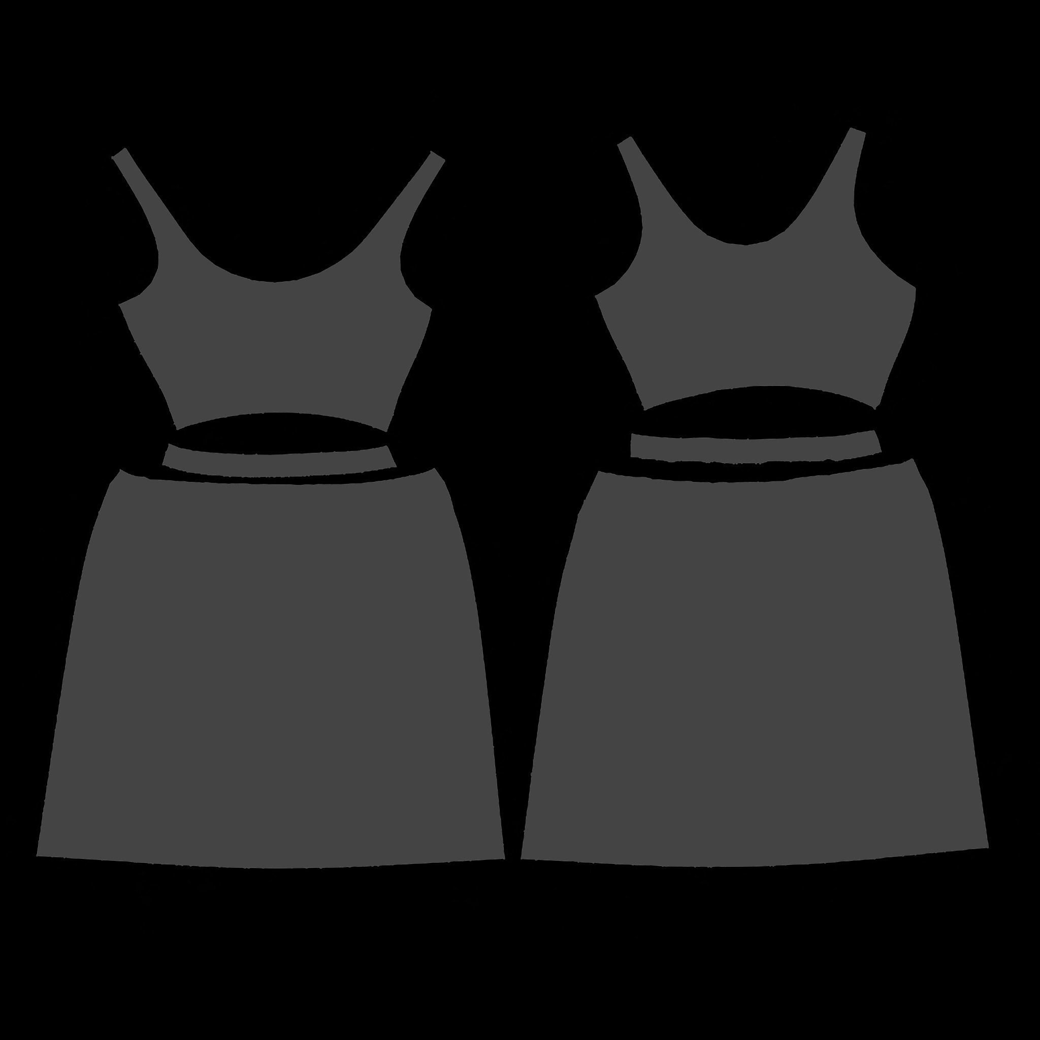 Casual Ruffled Skirt Midi Dress Sleeveless Tank Dress Low-poly 3D model_13