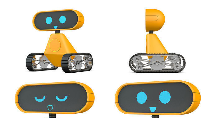 Cute Robot Low-poly 3D model