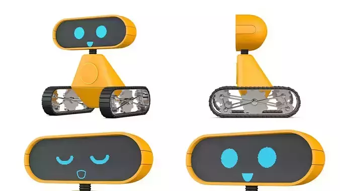 Cute Robot Low-poly 3D model