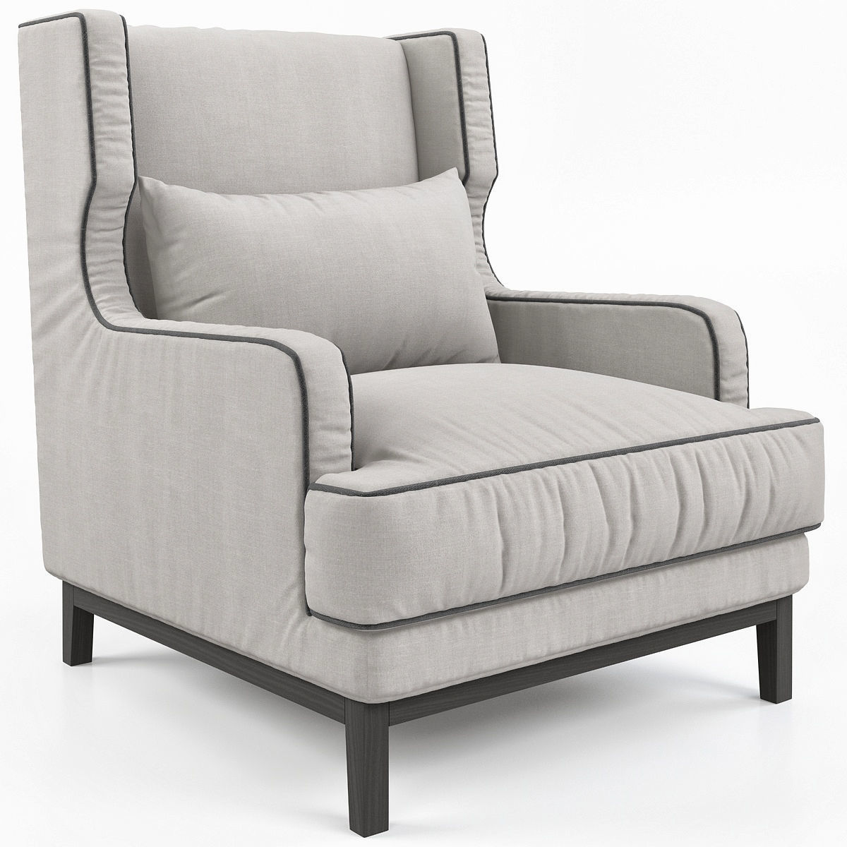 Porada Camille Armchair 3d models Low-poly 3D model_1