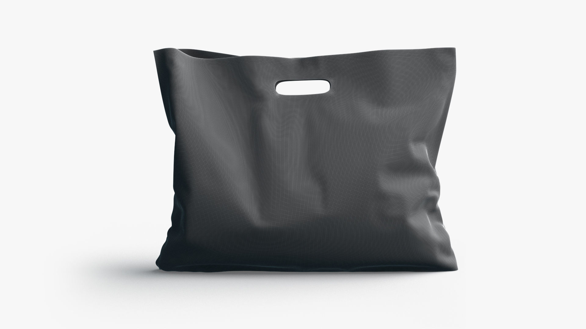 Die-cut plastic bag wide stand Low-poly 3D model_8