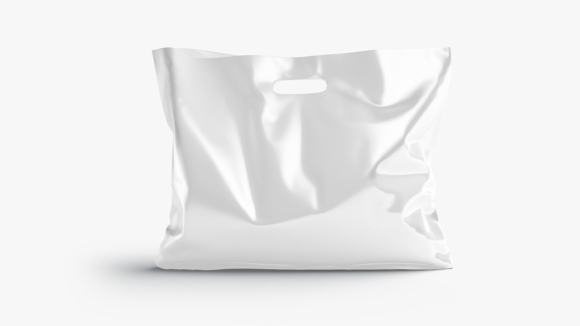 Die-cut plastic bag wide stand Low-poly 3D model_1