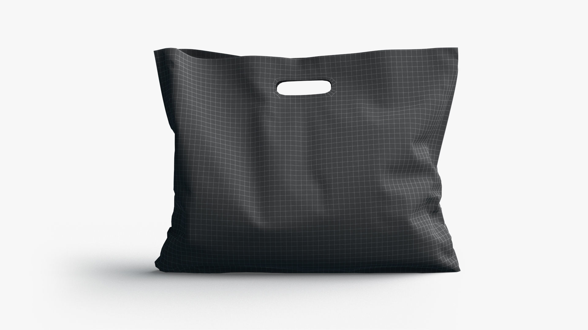 Die-cut plastic bag wide stand Low-poly 3D model_6